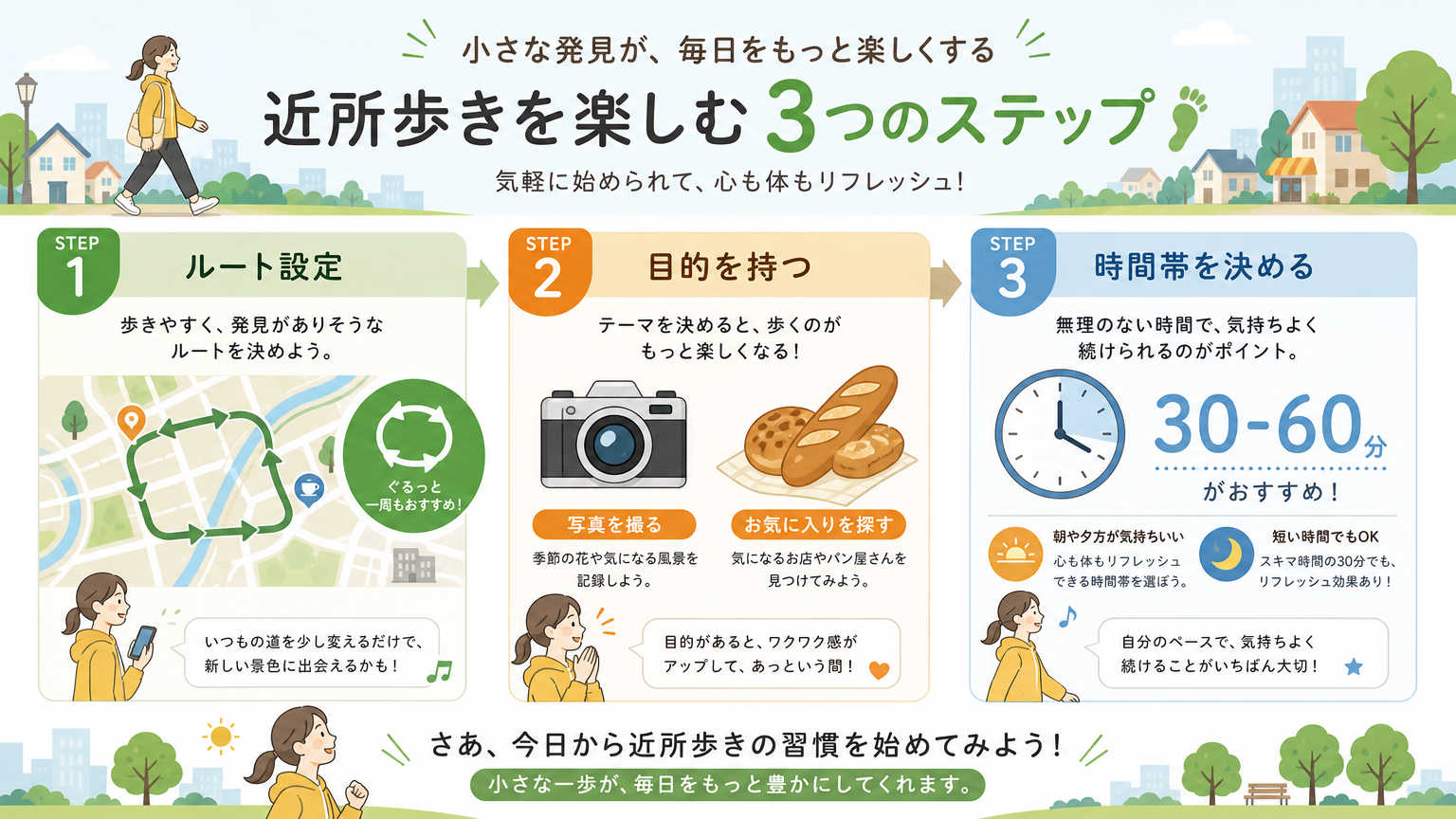 休日の近所歩きを楽しむための具体的な方法